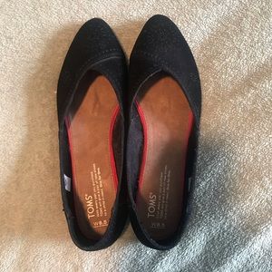 Toms black flats